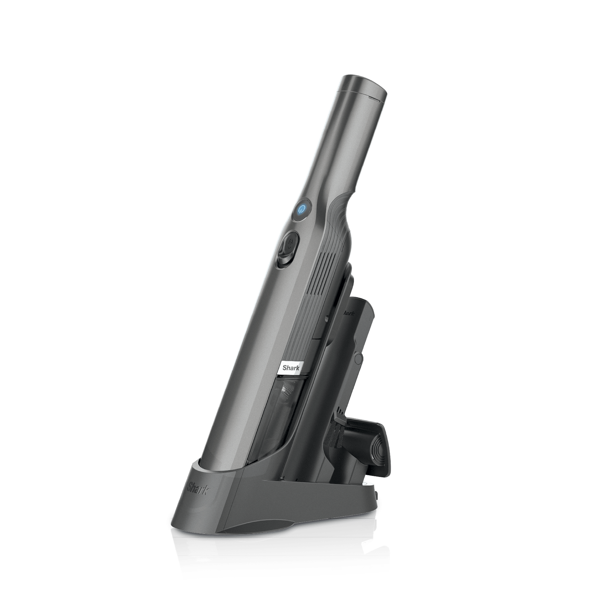 Shark WANDVAC WV201 cordless handheld vacuum on its charging dock
